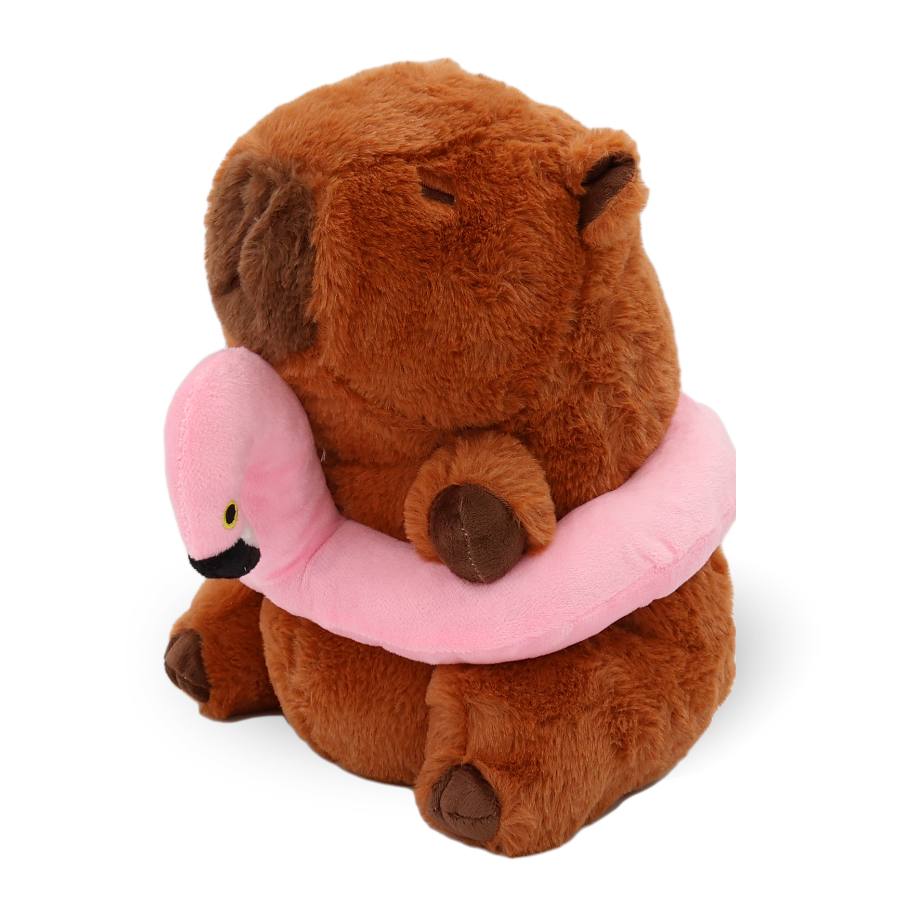 Capybara with Flamingo Floaty 11"