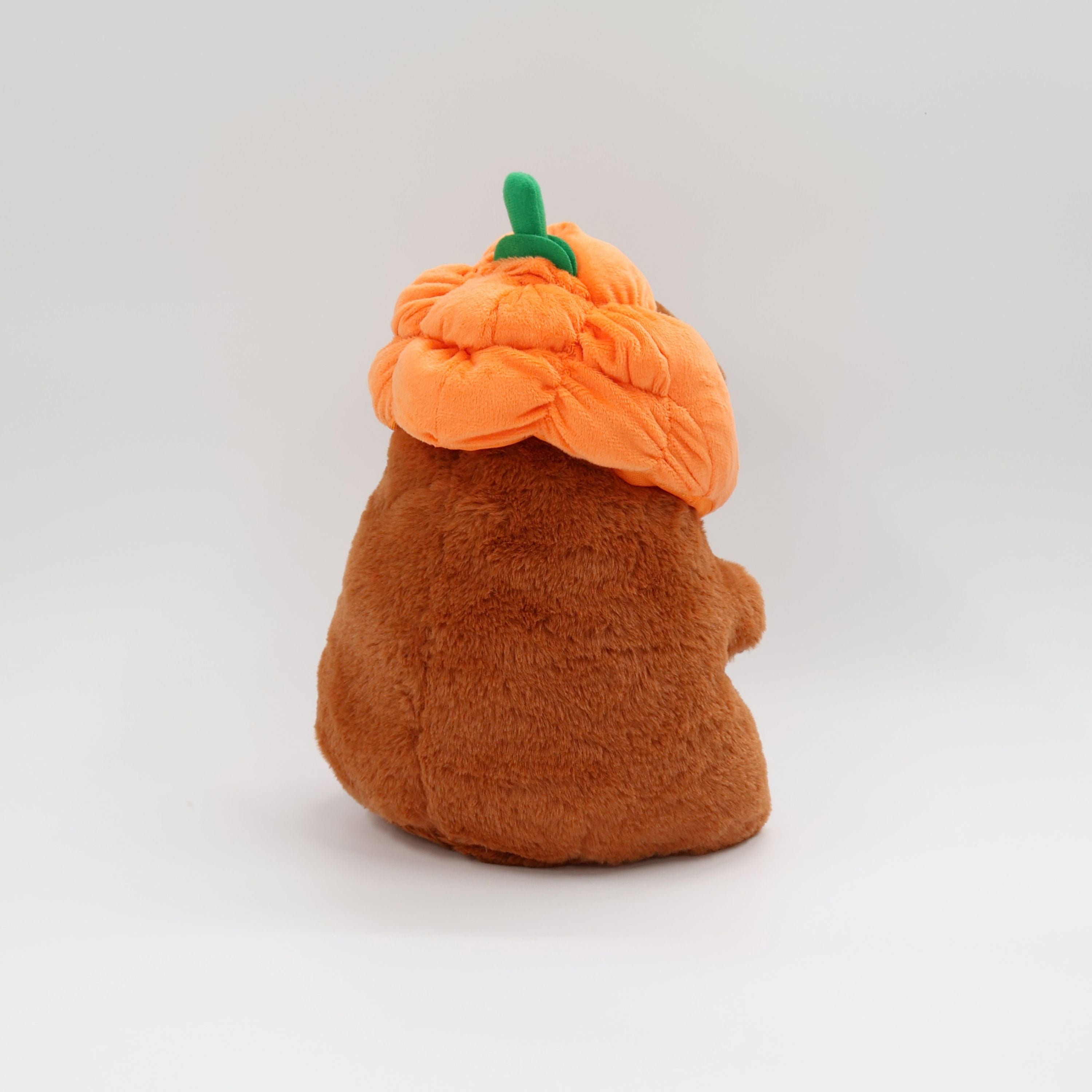 Capybara with Pumpkin Hat 11"