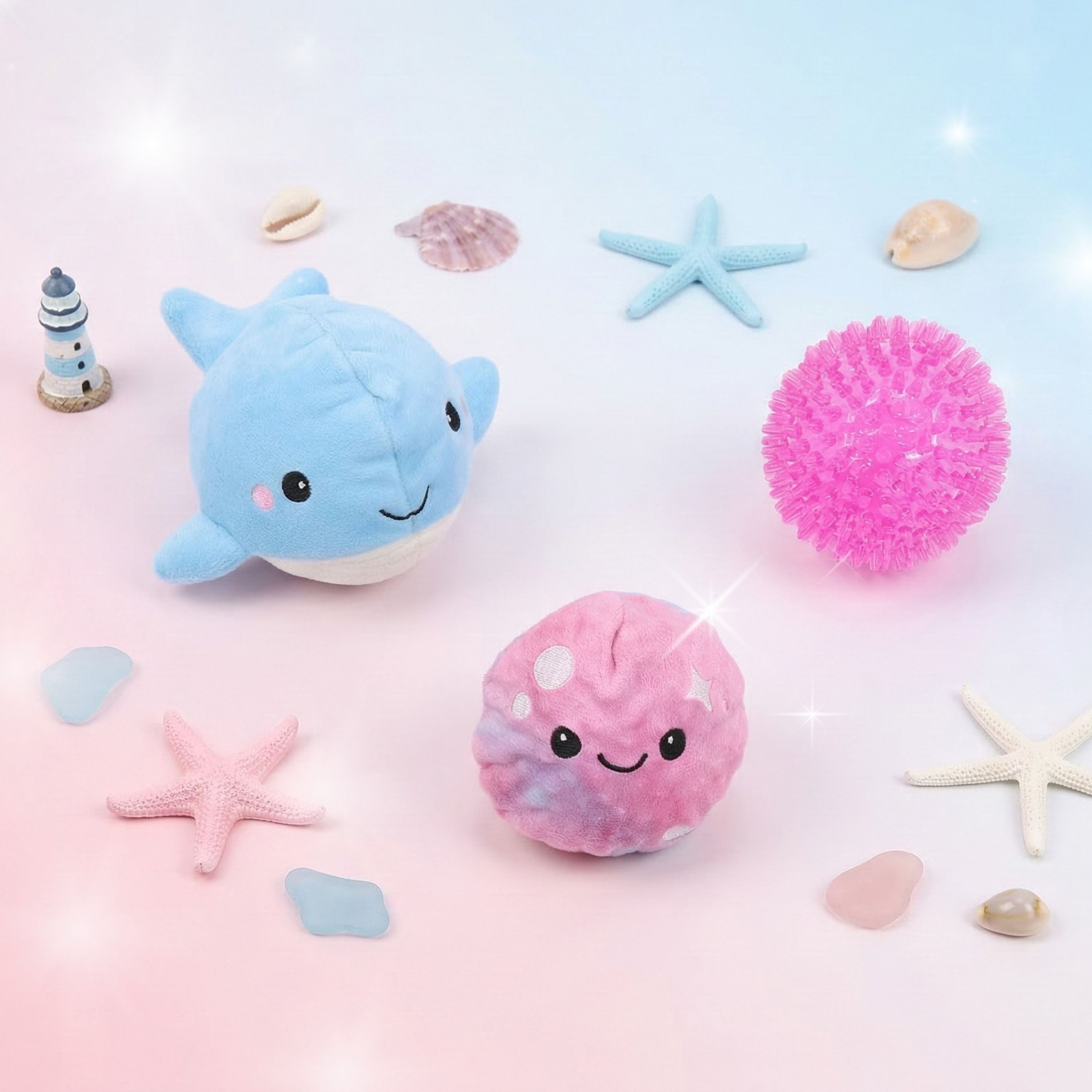 Prickles Whale with Aurora Bubble 5"