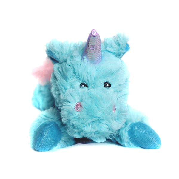 Patchwork Pet Plush Blue Unicorn Dog Toy