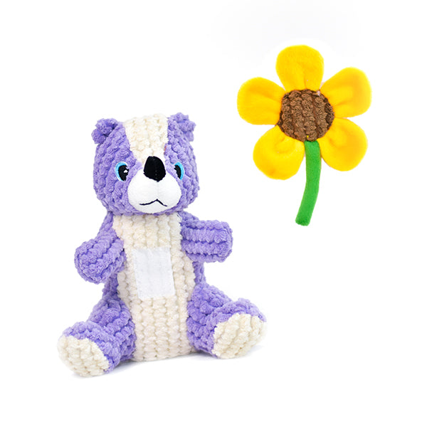 Patchwork Pet plush Dog Toys Blossom the skunk interactive dog toy