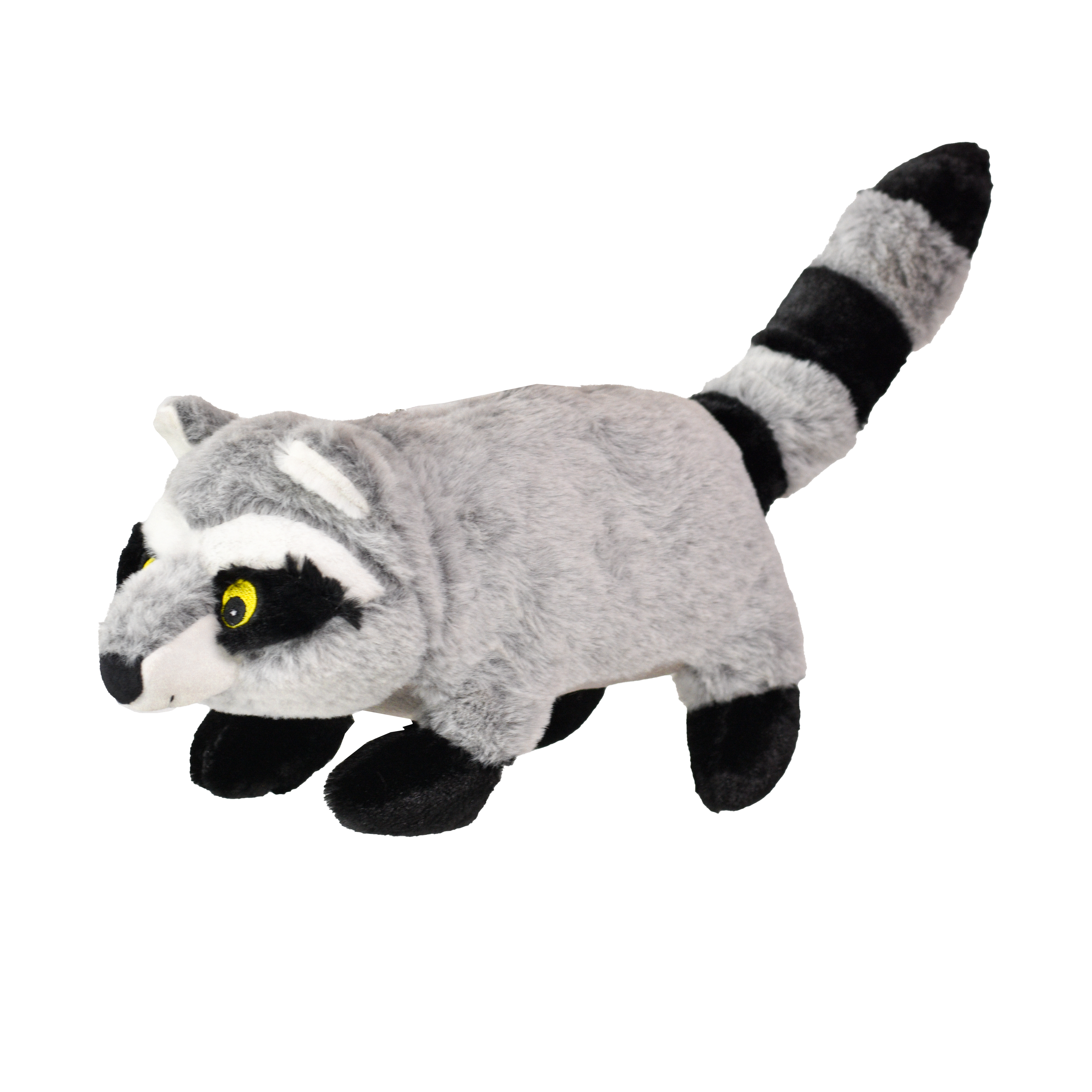 Stuffed raccoon top dog toy