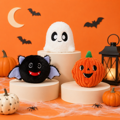Halloween Pricklet Trio – Happy Pumpkin, Ghost &amp; Black Bat