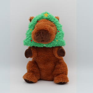 Capybara with Christmas Tree 11"