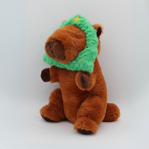 Capybara with Christmas Tree 11"