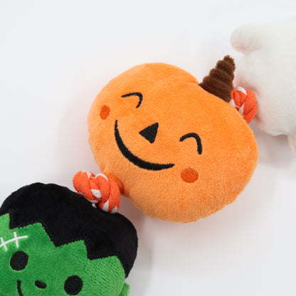 Knotted Rope with Ghost, Pumpkin, Frankenstein 20"