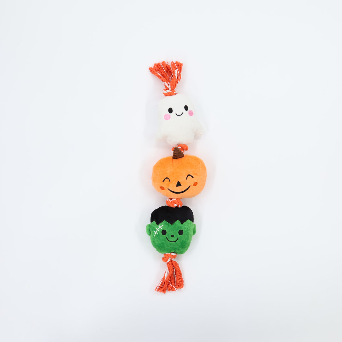 Knotted Rope with Ghost, Pumpkin, Frankenstein 20"