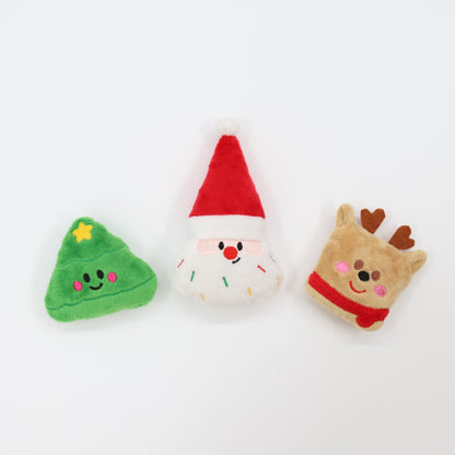 Santa, Reindeer and Christmas Tree Trio 4"