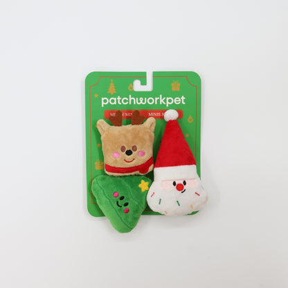 Santa, Reindeer and Christmas Tree Trio 4"