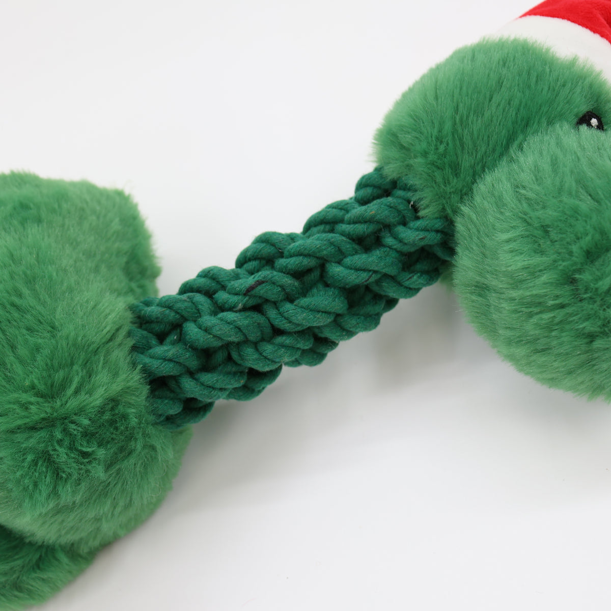 Tug and Toss Christmas Dinosaur 15"