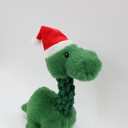 Tug and Toss Christmas Dinosaur 15"