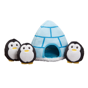 Igloo and Penguins 8"