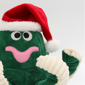 Green Octopus with Santa Hat 15"