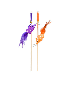 Halloween Cat Wands with Feathers