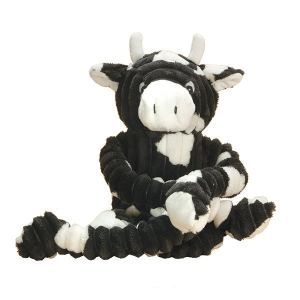 Patchwork Pet Plush and Tug Cow Dog Toy