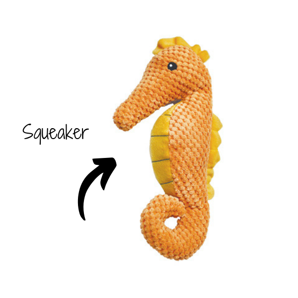 Patchwork Pet Plush Dog Toys Seahorse Nautical Toy 11 Inches Patchwork Pet Plush Dog Toys Seahorse Nautical Toy 11 Inches