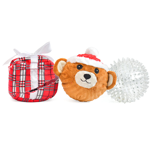 Bear in a Present Prickle Ball 5"
