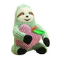 Interactive dog toys sydney the sloth patchwork pet dog toy