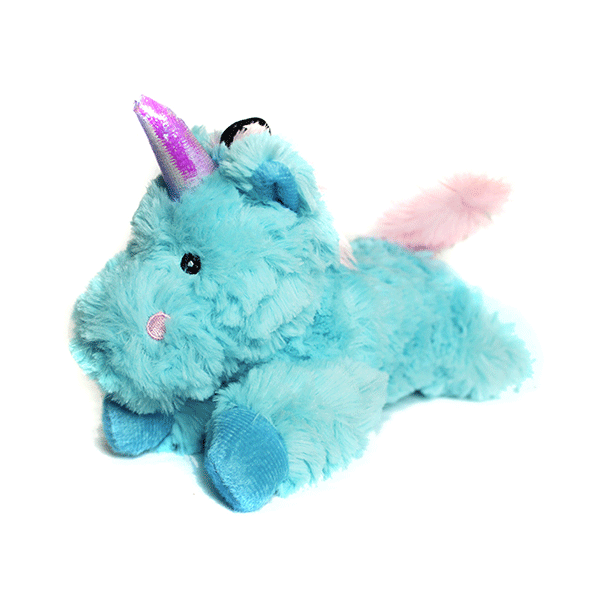 Patchwork Pet Plush Blue Unicorn Dog Toy