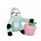 Plush dog toys by patchwork pet Interactive dog toys sydney the sloth 