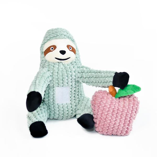 Plush dog toys by patchwork pet Interactive dog toys sydney the sloth 