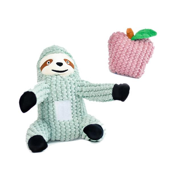 Plush dog toys by patchwork pet Interactive dog toys sydney the sloth 